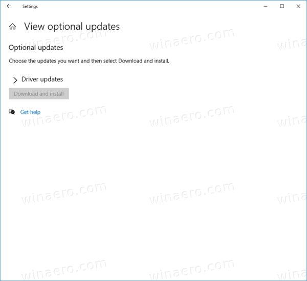 Windows 10 Optional Updates 2