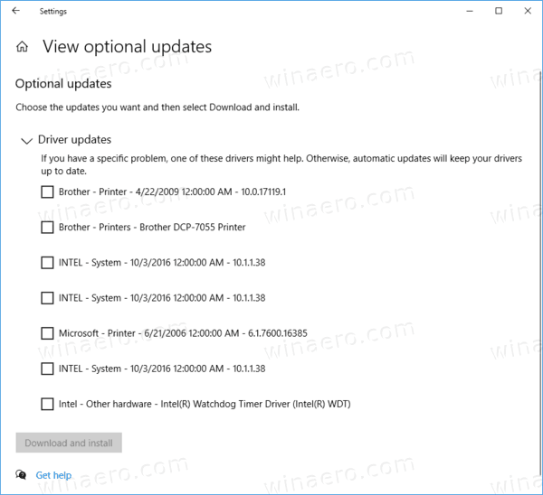 Windows 10 Optional Updates 3
