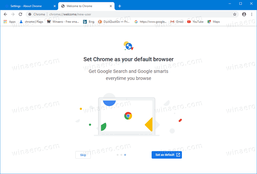 Chrome Welcome Page 4