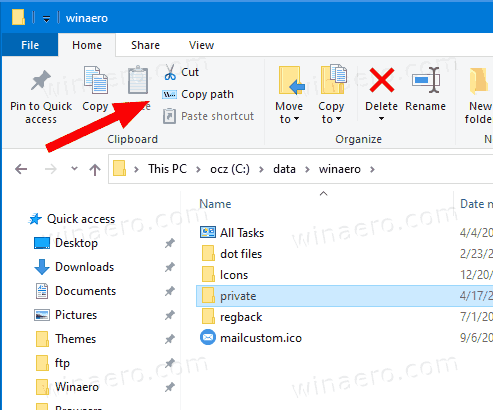 Copy Path File Explorer Windows 10