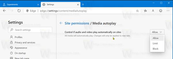 Edge Media Autoplay Block Restored