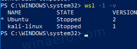 Windows 10 List WSL Distros With Versions