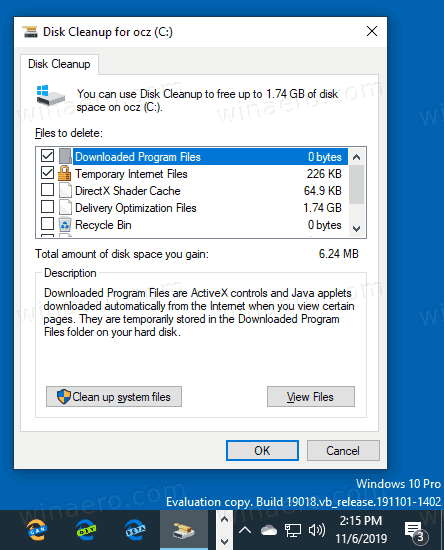 Disk Cleanup Downloads Folder Removed
