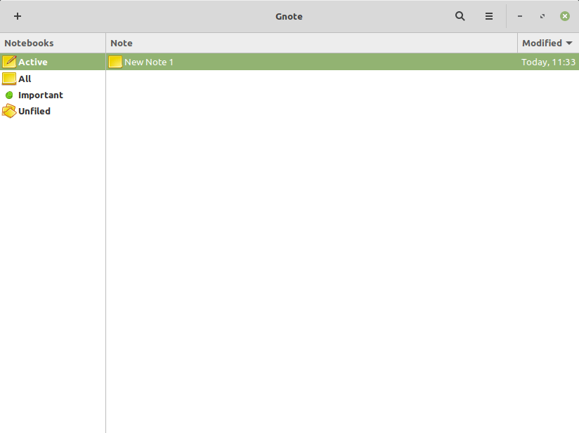 Linux Mint 19.3 Gnote