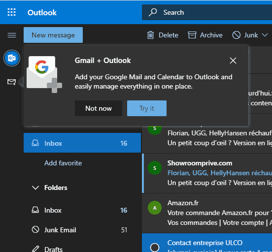 Outlook Gmail Integration