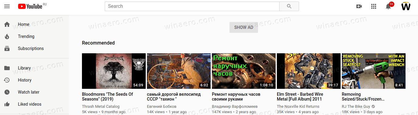 Youtube New Design