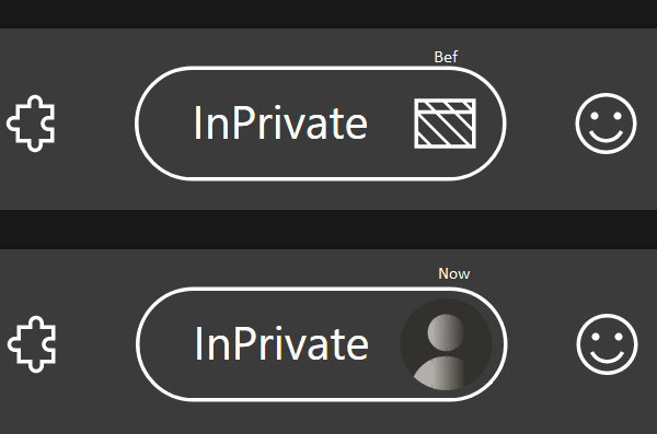 Edge InPrivate Badge Comparison