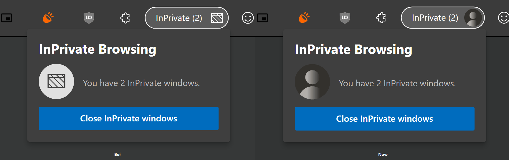 Edge New InPrivate Badge