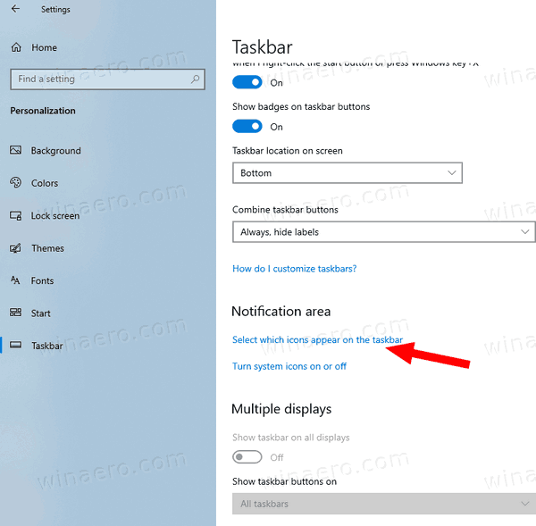 Windows 10 Hide Windows Update Status Icon Settings 1