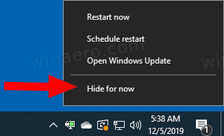 Windows 10 Hide Windows Update Status Icon From Right Click