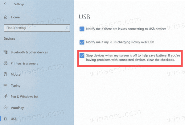 Windows 10 USB Stop Devices