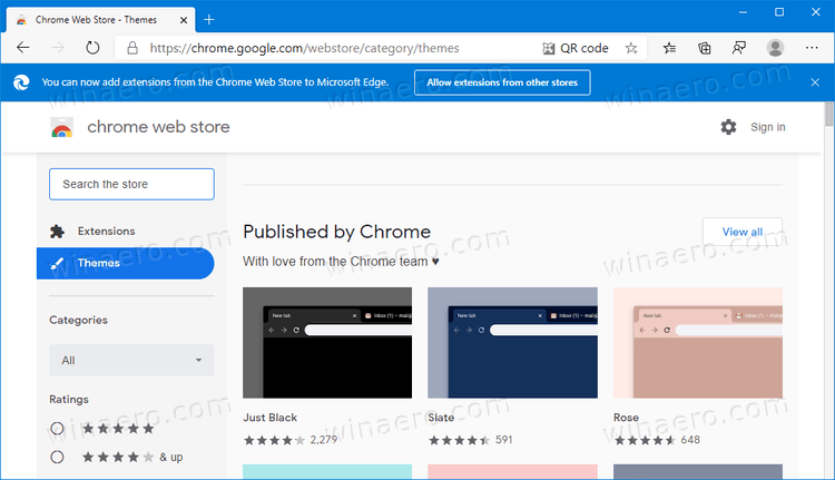 Microsoft Edge Install Chrome Themes 1