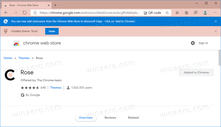 Microsoft Edge Установить темы Chrome 5