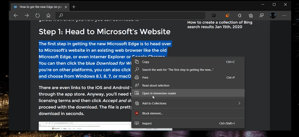 Enable Immersive Reader Mode In Microsoft Edge Chromium