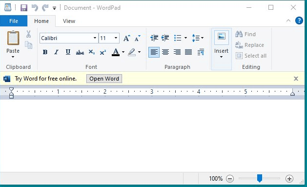 Wordpad Ads In Windows 10