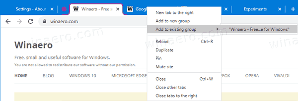 Chrome Use Tab Group 2