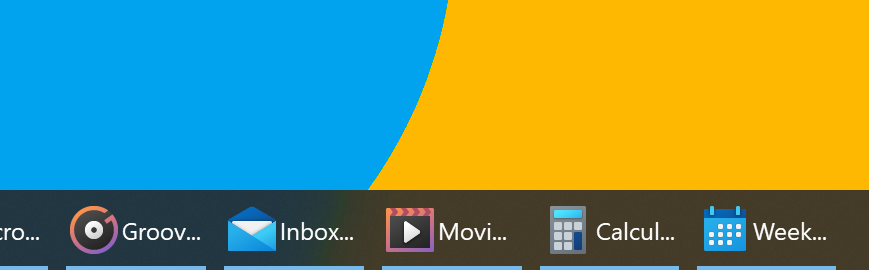 Красочные значки Windows 10 на панели задач