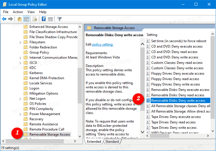 Disable Write Access To Removable Disks In Windows 10 Step 1