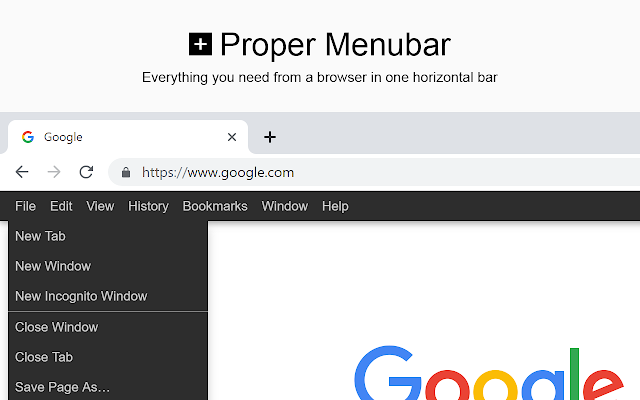 Edge Proper Menu Bar