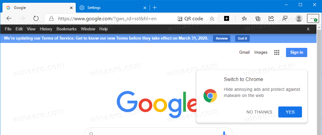 Edge Switch To Chrome Search