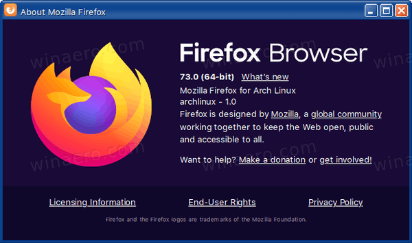 Firefox 73 About