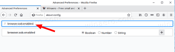 Firefox Enable Site Specific Browser Feature
