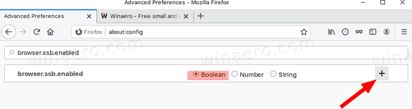 Функция браузера для конкретного сайта Firefox Добавить в раздел About Config