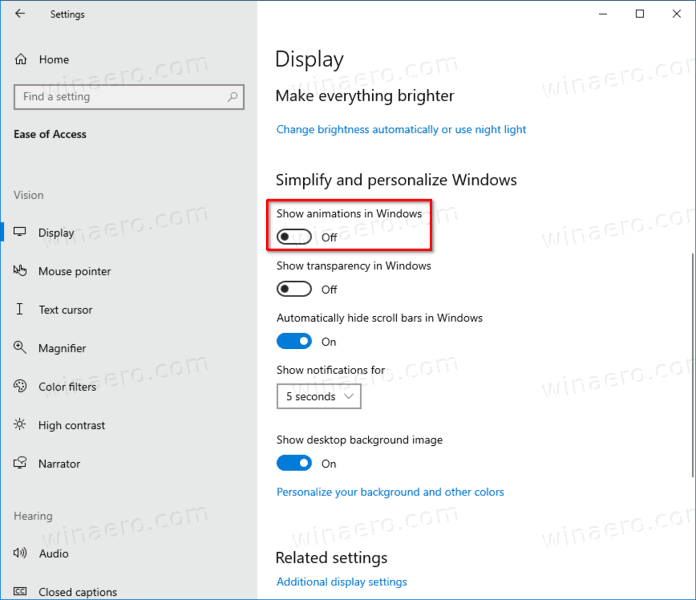 Disable Animate Controls and Elements Inside Windows