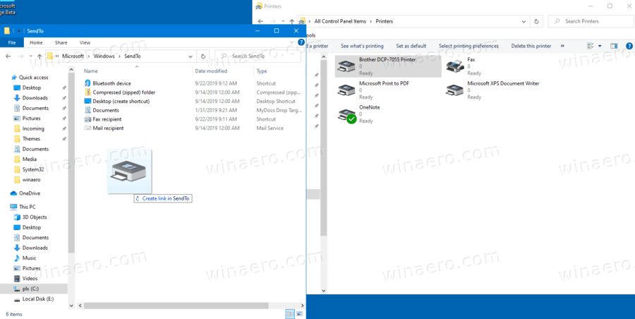 Add Printer To Send To Menu In Windows 10