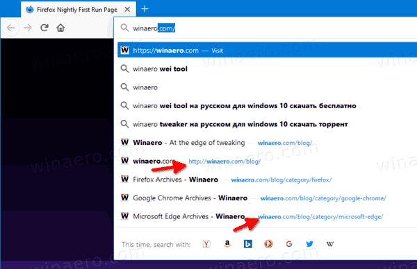 Firefox Address Bar Suggestions Without HTTPS