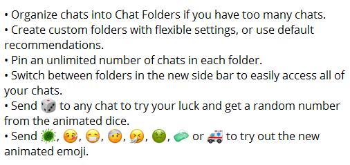 Telegram launches sharable chat folders and more