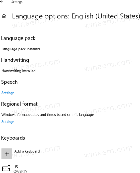 Windows 10 Ver 2004 Language Options Overview