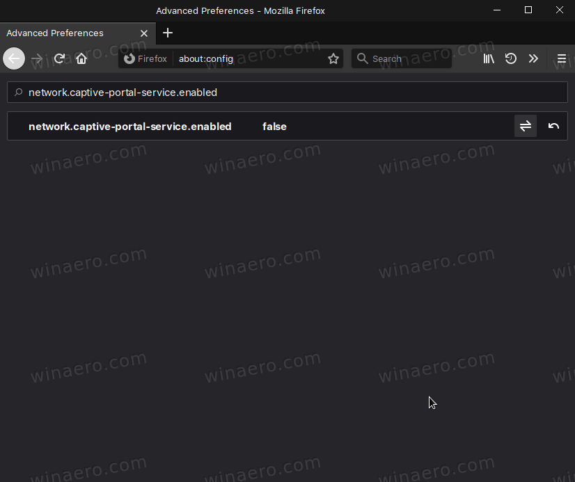 Firefox Disable Captive Portal