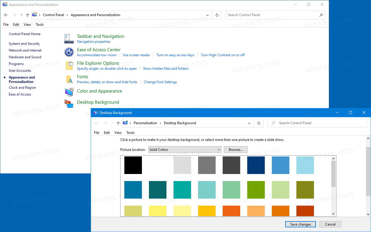 Add Classic Desktop Background To Control Panel In Windows 10 1263