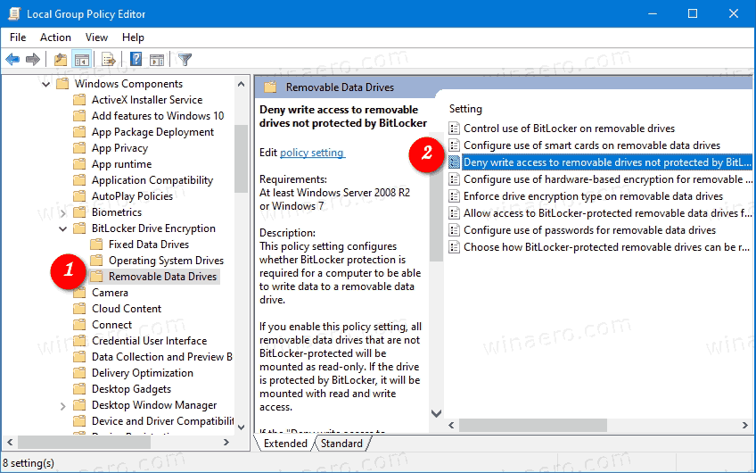 Deny Write Access To Drives Not Protected By Bitlocker