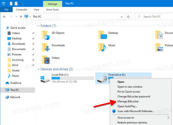 Disable Bitlocker For Fixed Drive