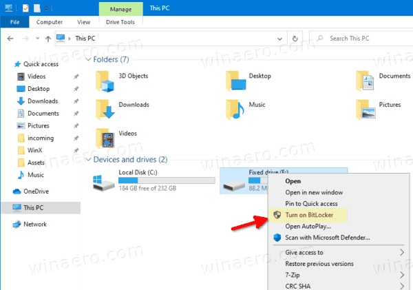 Enable Bitlocker For Fixed Drive