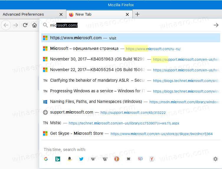 Firefox Https And WWW Enabled In Address Bar