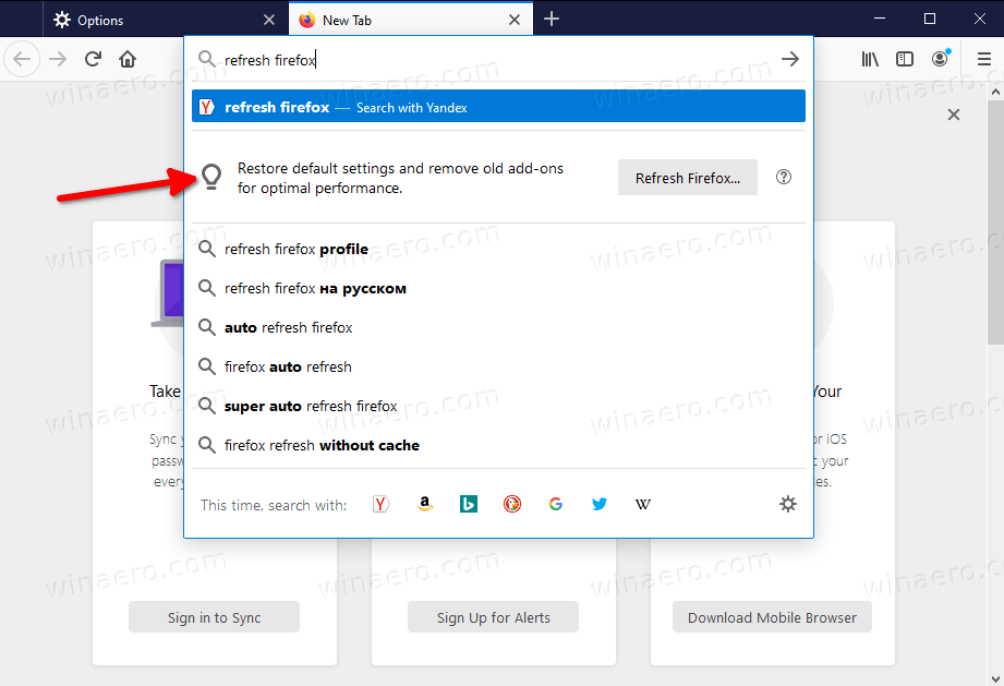 Firefox Tips In Address Bar