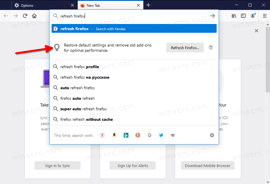 firefox 45.0 blur bar