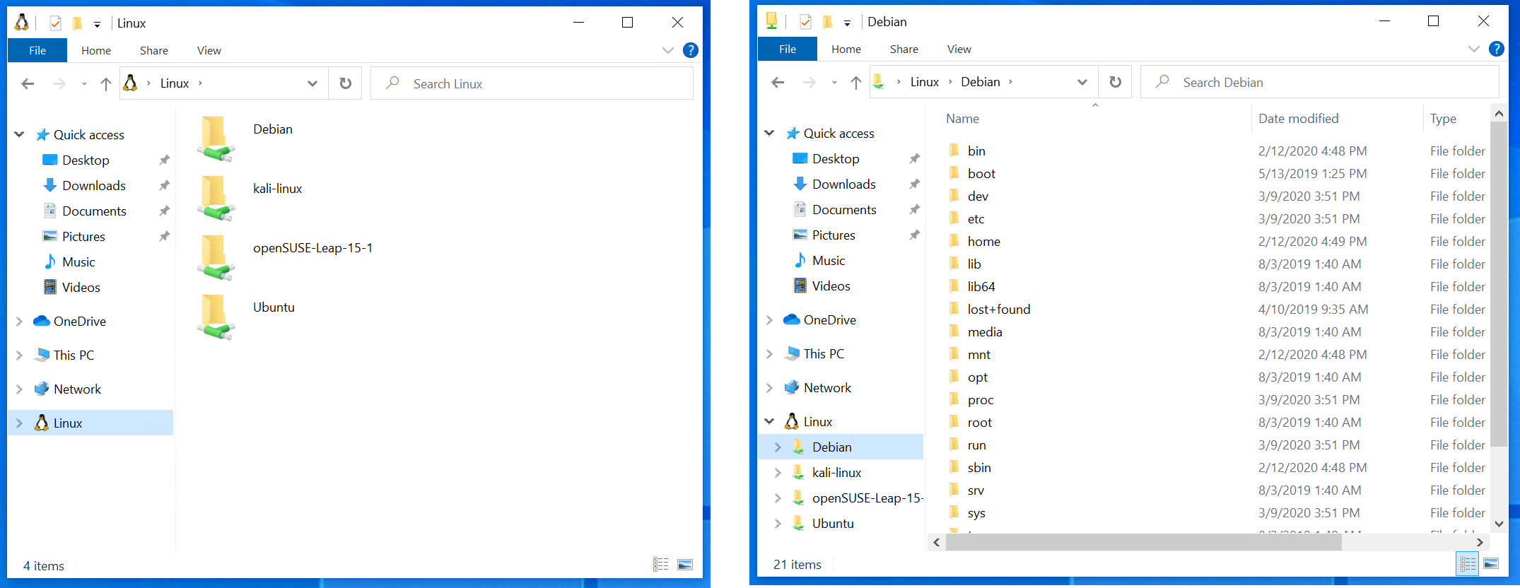 Linux Distros In File Explorer Linux Item