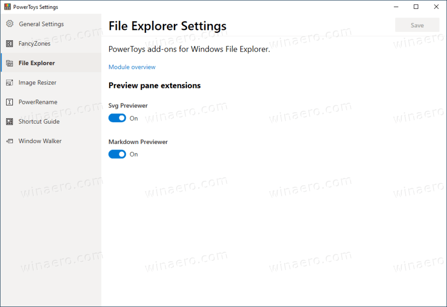 PowerToys File Explorer Options