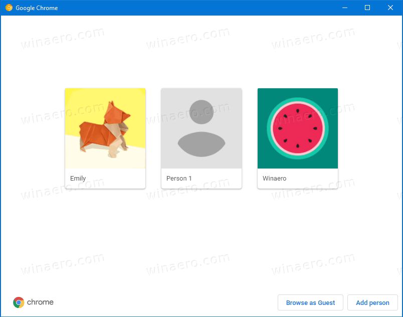 Chrome Profile Picker