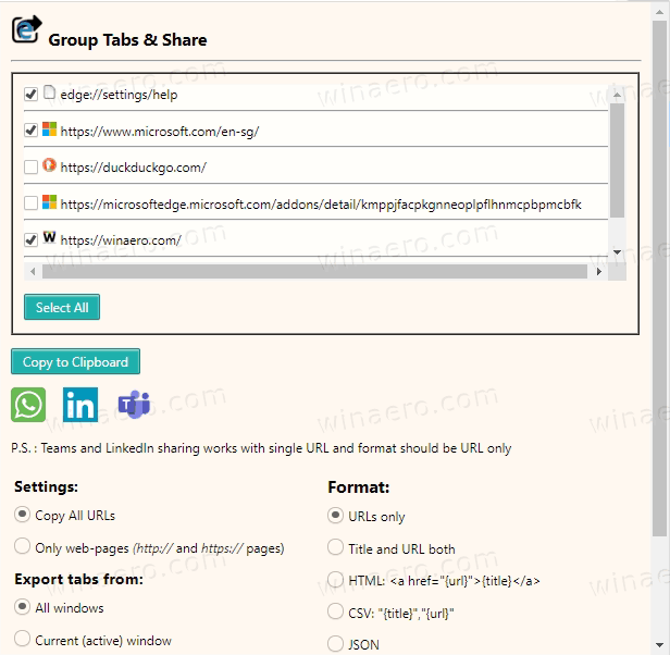 Microsoft Tab Group And Share Extension In Action