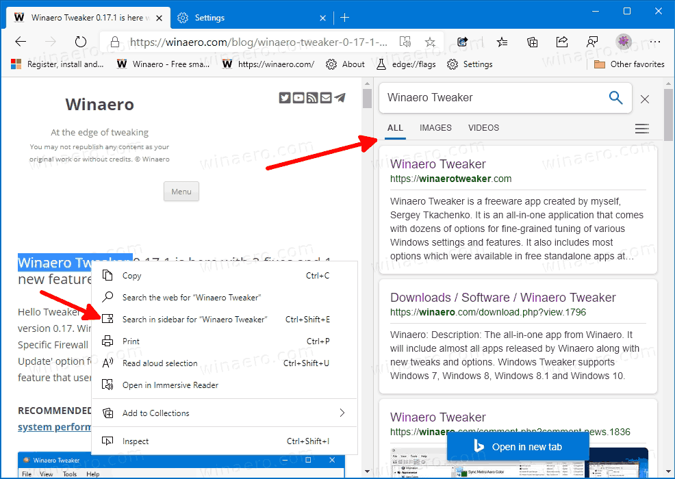 Extensions in the Microsoft Edge sidebar - Microsoft Edge Development