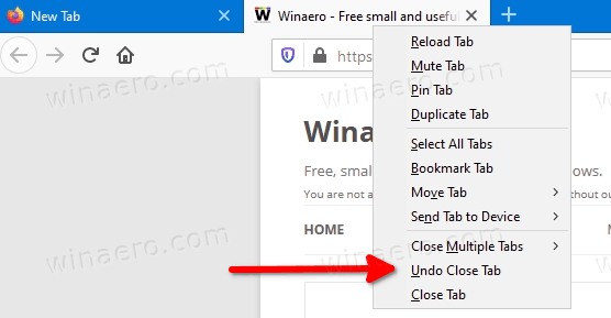 Firefox 78 Undo Close Tab