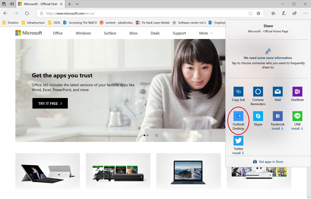 Share To Outlook Desktop