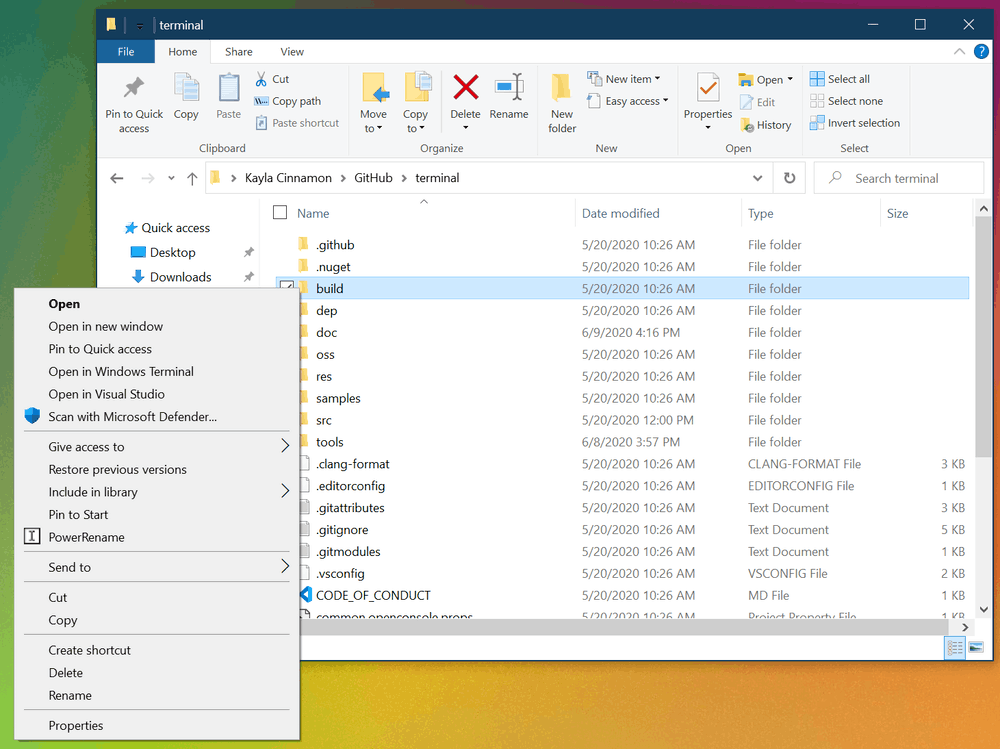 Windows Terminal Open Here File Explorer