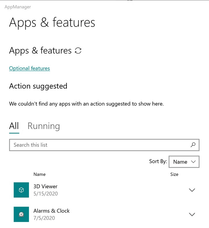 AppManager Store App Extends Apps & Features in Windows 10 Settings