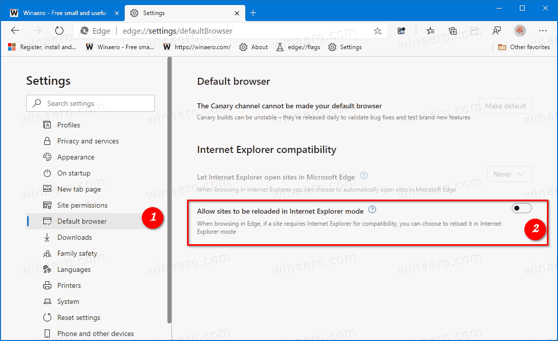 ie mode in edge